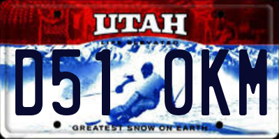 UT license plate D510KM