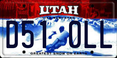 UT license plate D510LL