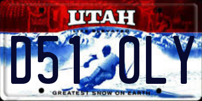 UT license plate D510LY