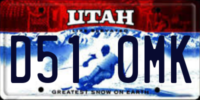 UT license plate D510MK