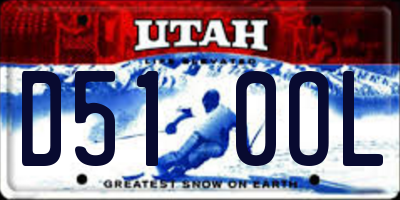 UT license plate D510OL