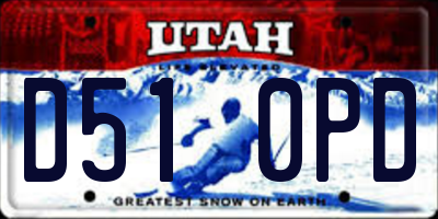 UT license plate D510PD
