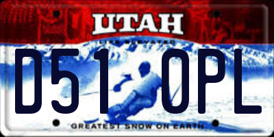 UT license plate D510PL