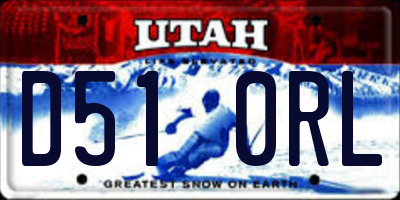 UT license plate D510RL