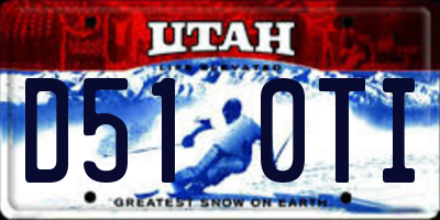 UT license plate D510TI
