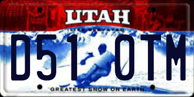 UT license plate D510TM