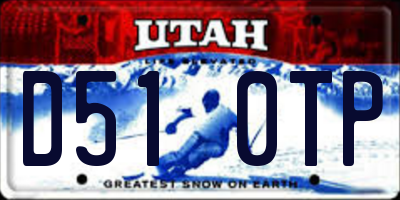 UT license plate D510TP