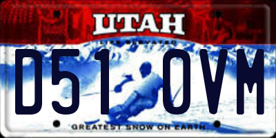 UT license plate D510VM
