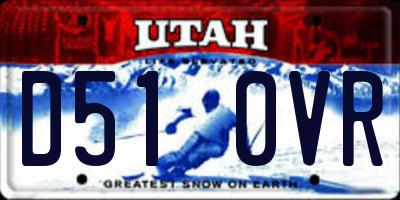 UT license plate D510VR
