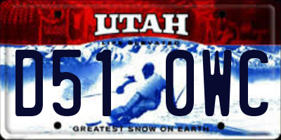UT license plate D510WC