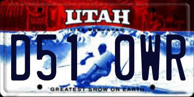 UT license plate D510WR