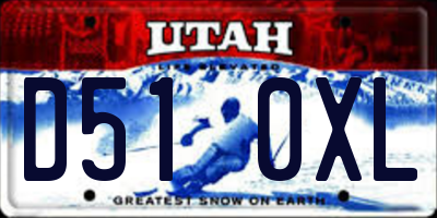 UT license plate D510XL