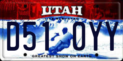 UT license plate D510YY
