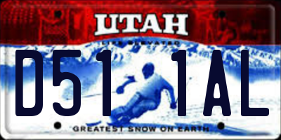 UT license plate D511AL