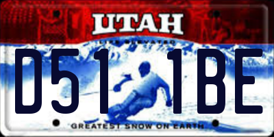 UT license plate D511BE