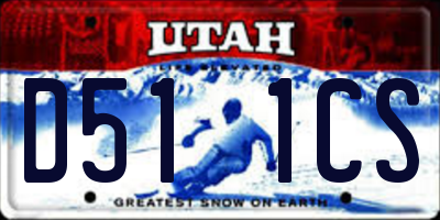 UT license plate D511CS