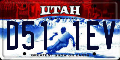 UT license plate D511EV