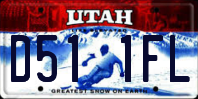 UT license plate D511FL