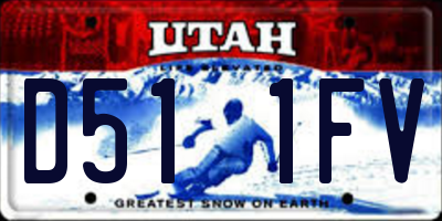 UT license plate D511FV