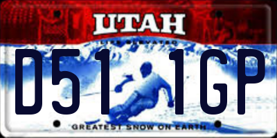 UT license plate D511GP
