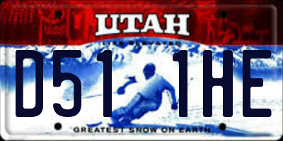 UT license plate D511HE