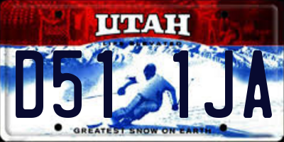 UT license plate D511JA