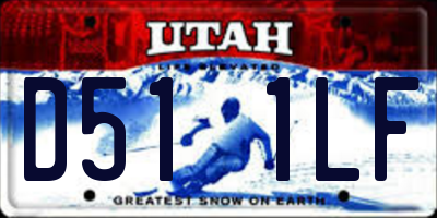UT license plate D511LF
