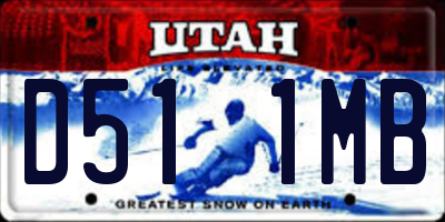 UT license plate D511MB