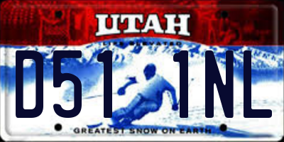 UT license plate D511NL