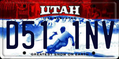 UT license plate D511NV