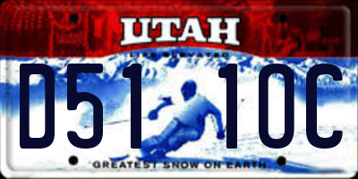 UT license plate D511OC