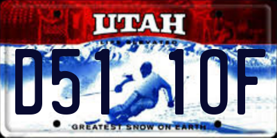 UT license plate D511OF