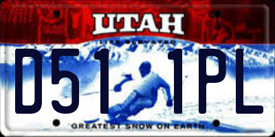 UT license plate D511PL