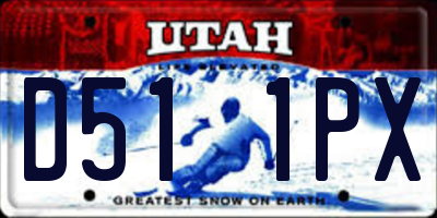 UT license plate D511PX