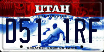 UT license plate D511RF