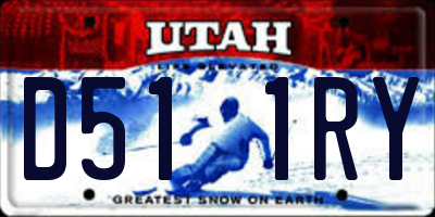 UT license plate D511RY