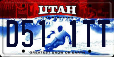 UT license plate D511TT
