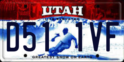 UT license plate D511VF