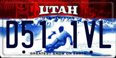 UT license plate D511VL