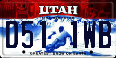UT license plate D511WB