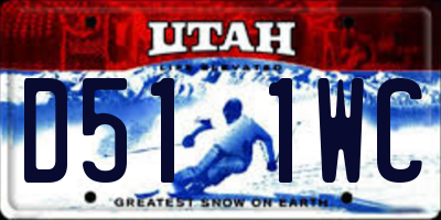 UT license plate D511WC