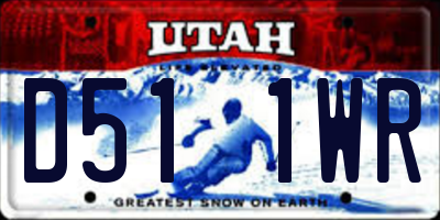 UT license plate D511WR