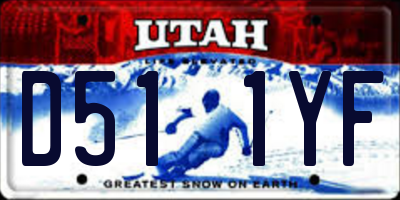 UT license plate D511YF