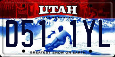 UT license plate D511YL