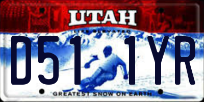 UT license plate D511YR