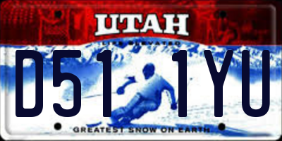 UT license plate D511YU