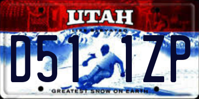UT license plate D511ZP