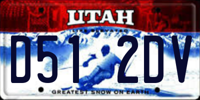UT license plate D512DV
