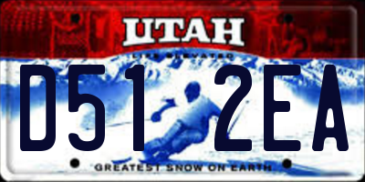 UT license plate D512EA
