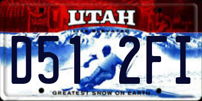 UT license plate D512FI